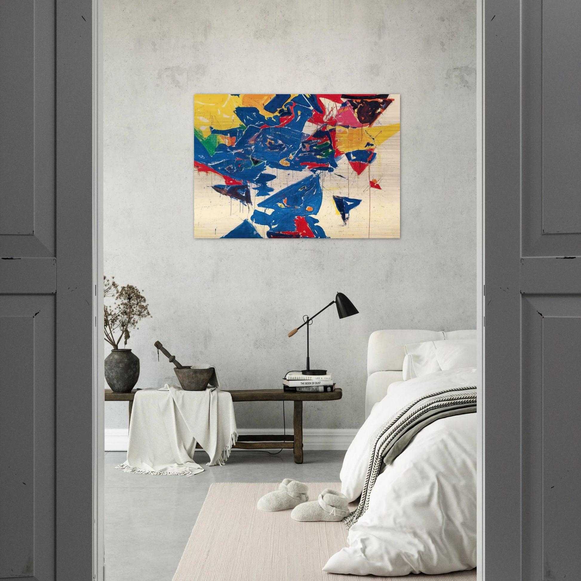 Middle Blue III - Sam Francis Brushed Aluminum Print - 70x100 cm / 28x40 inches | Sam Francis Aluminum Print | Sam Francis Prints