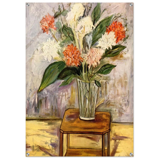 FLOWERS - Maurice Utrillo Acrylic Print - 70x100 cm / 28x40″ inches