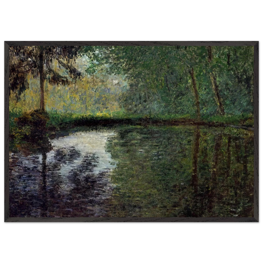 The Pond at Montgeron 2 - claude monet Framed Art Print – Black Wooden Frame - Default Title - -Framed Art Print