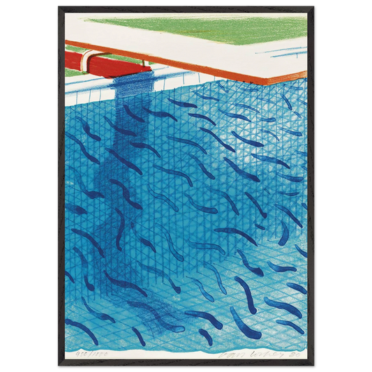 David Hockney N6 - David Hockney 70x100 cm / 28x40 inches Framed Art Print – Black Wooden Frame | David Hockney Art | Artwork by David Hockney