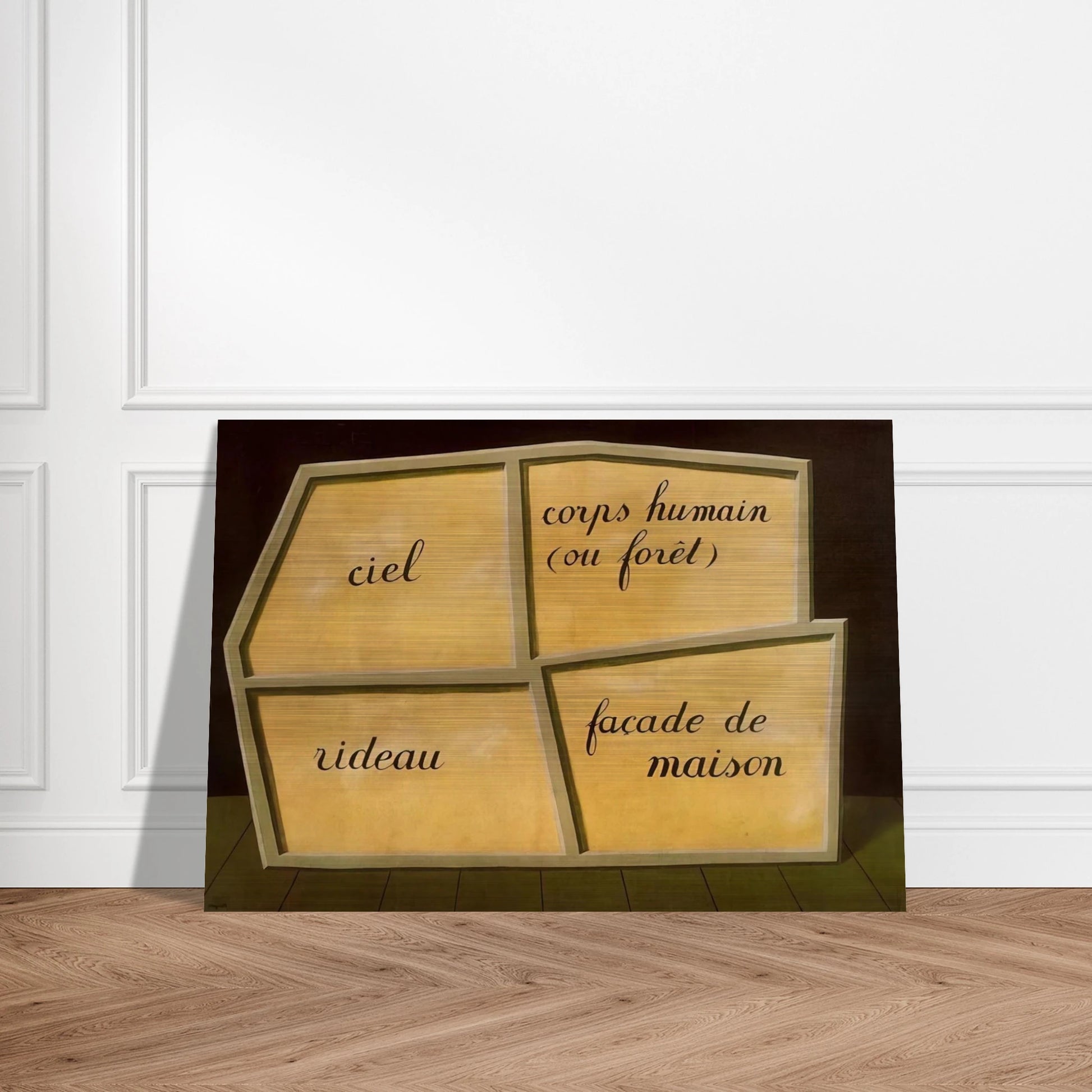 THE EMPTY MASK 1928 - Rene Magritte Brushed Aluminum Print - 70x100 cm / 28x40 inches | Rene Magritte Aluminum Print | Rene Magritte Prints