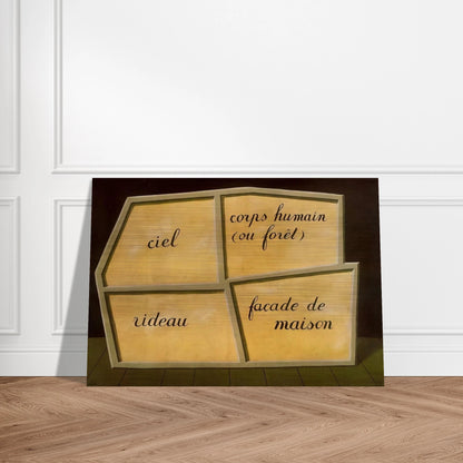 THE EMPTY MASK 1928 - Rene Magritte Brushed Aluminum Print - 70x100 cm / 28x40 inches | Rene Magritte Aluminum Print | Rene Magritte Prints