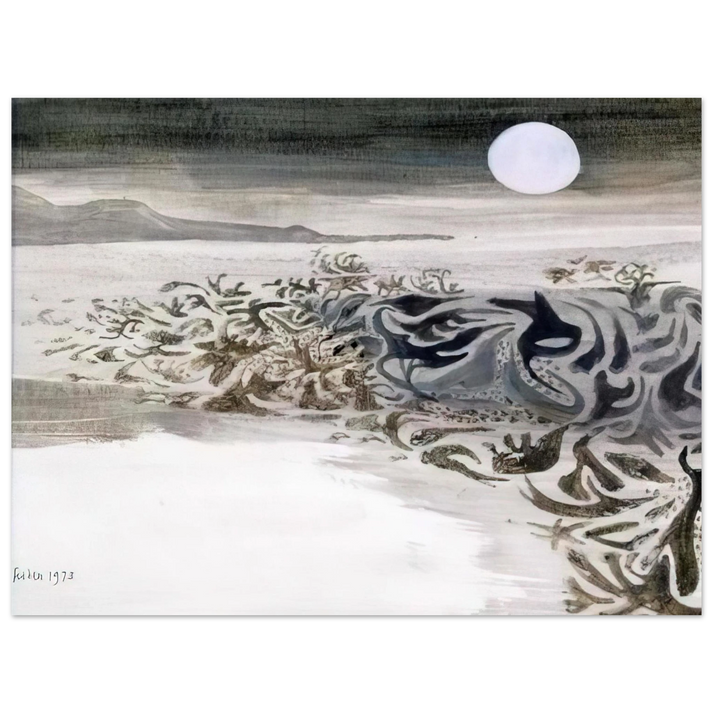 Mary Fedden - Coastal landscape - 1973  75x100 cm / 30x40inches Fine Art Poster