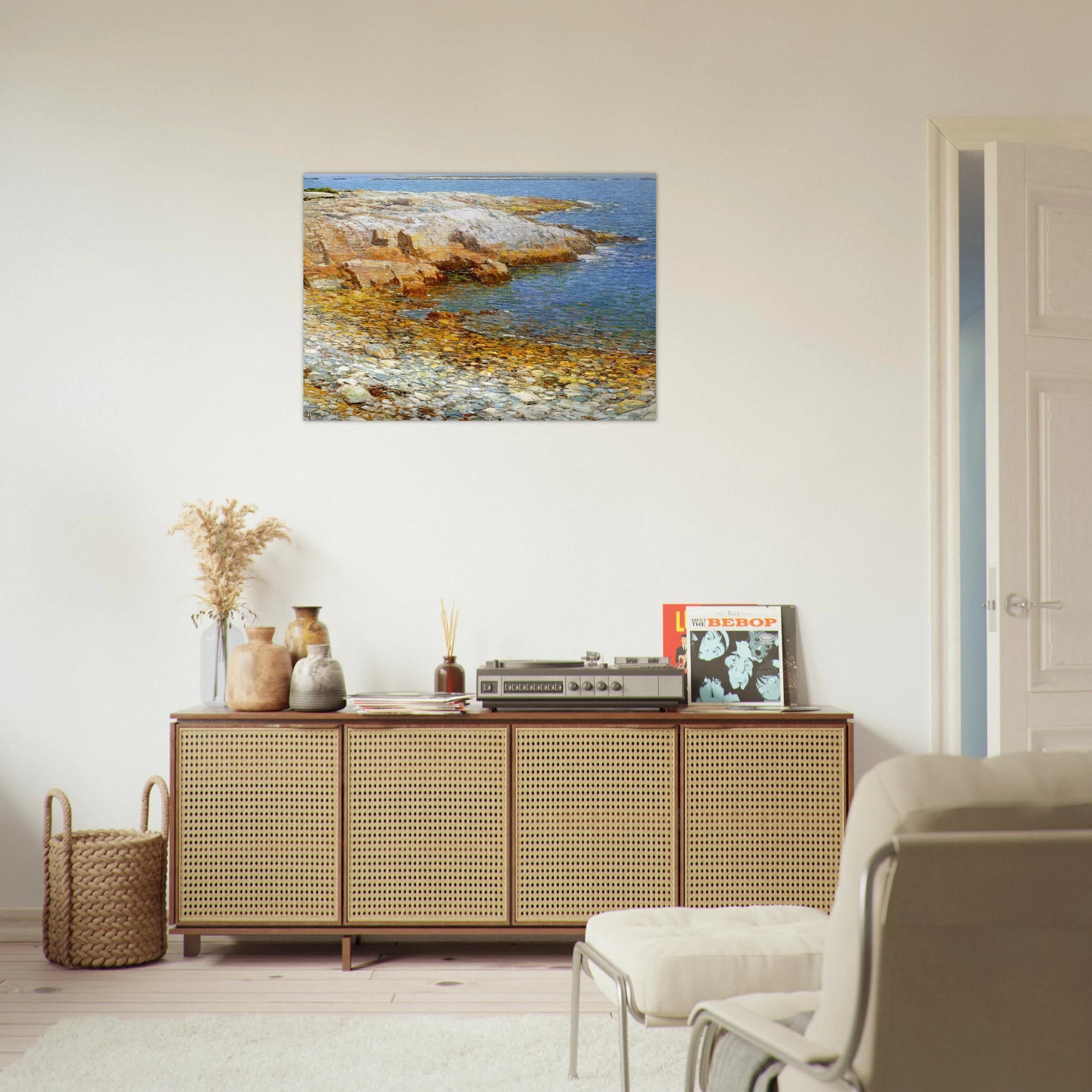 Isles of Shoals, Broad Cove - Childe Hassam Brushed Aluminum Print - 70x100 cm / 28x40 inches | Childe Hassam Aluminum Print | Childe Hassam Prints