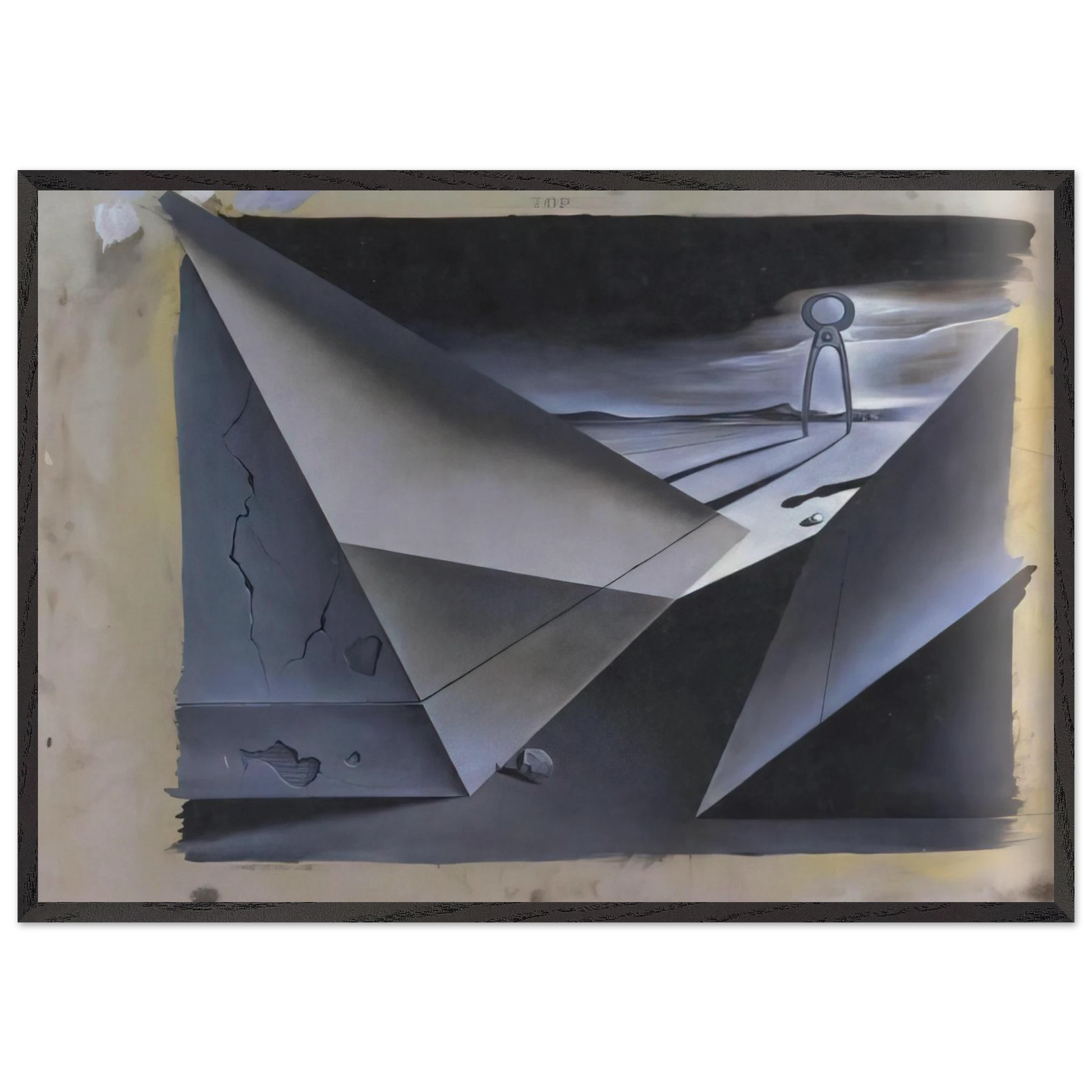 DESIGN FOR THE FILM SPELLBOUND 2 - Salvador Dali Framed Art Print – Black Wooden Frame - Default Title - -Framed Art Print