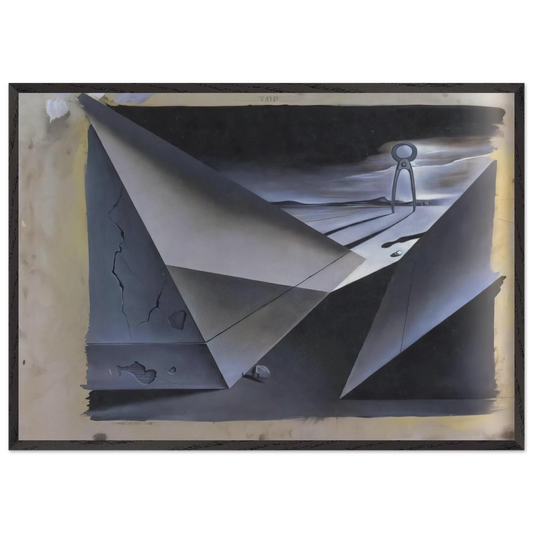 DESIGN FOR THE FILM SPELLBOUND 2 - Salvador Dali Framed Art Print – Black Wooden Frame - Default Title - -Framed Art Print