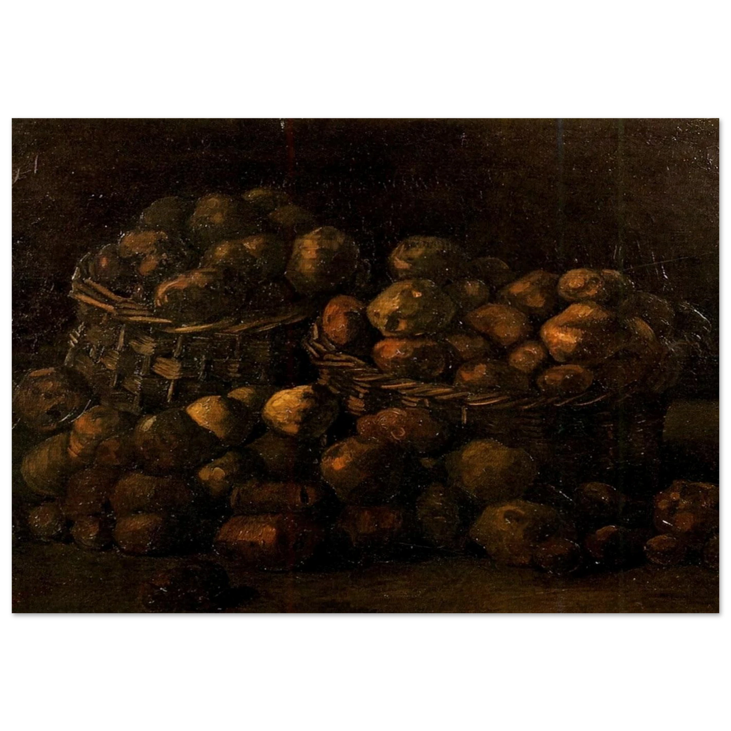 Baskets of Potatoes - Vincent van Gogh Brushed Aluminum Print - 70x100 cm / 28x40 inches | Vincent van Gogh Aluminum Print | Vincent van Gogh Prints