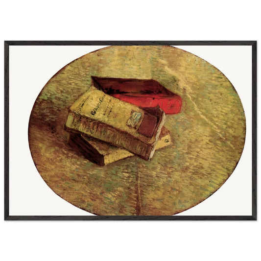 Still Life with Three Books - Vincent van Gogh Framed Art Print – Black Wooden Frame - Default Title - -Framed Art Print