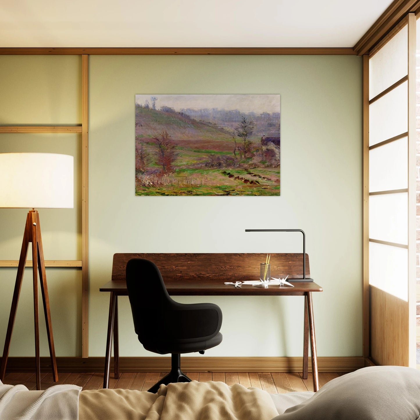 Valley of Falaise - claude monet Brushed Aluminum Print - 70x100 cm / 28x40 inches | claude monet Aluminum Print | claude monet Prints