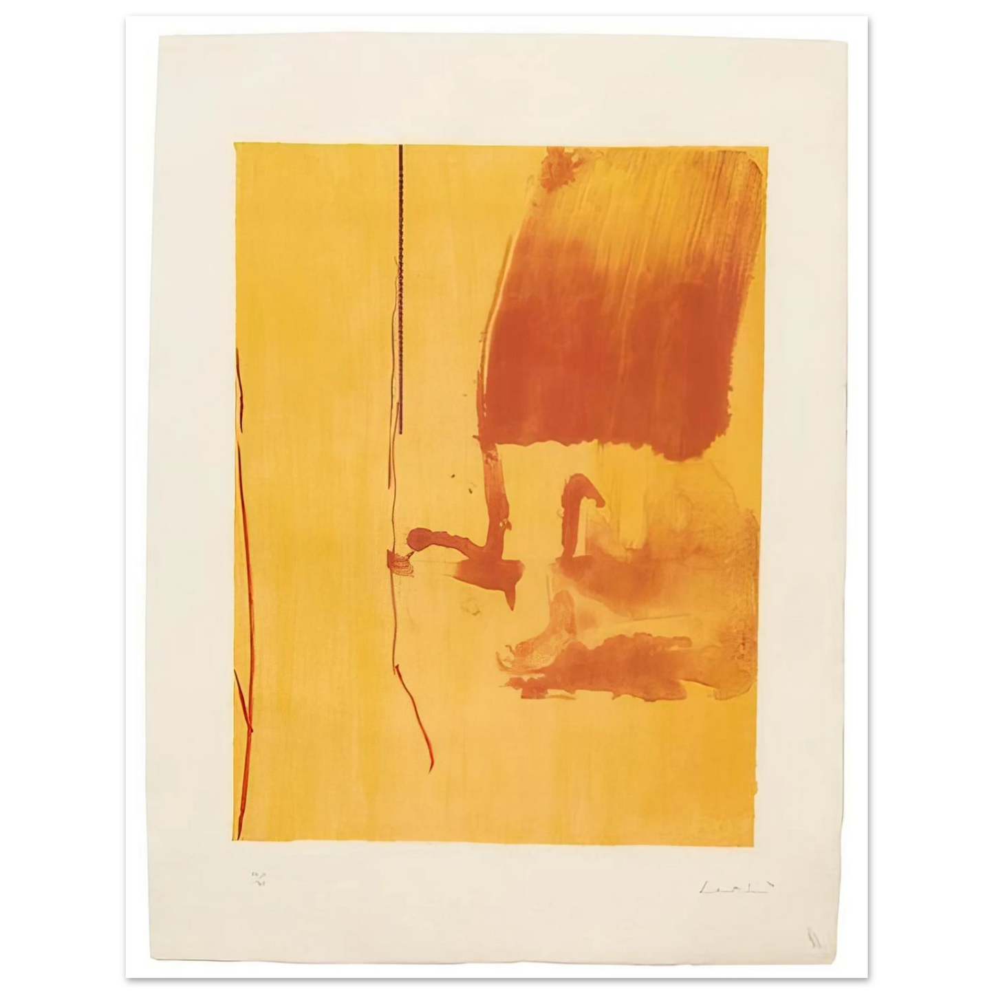Helen Frankenthaler - Harvest - 1976 Wall art - 40x50 cm / 16x20 inches - Premium Wooden Framed Poster With Fine Art Paper - Black frame