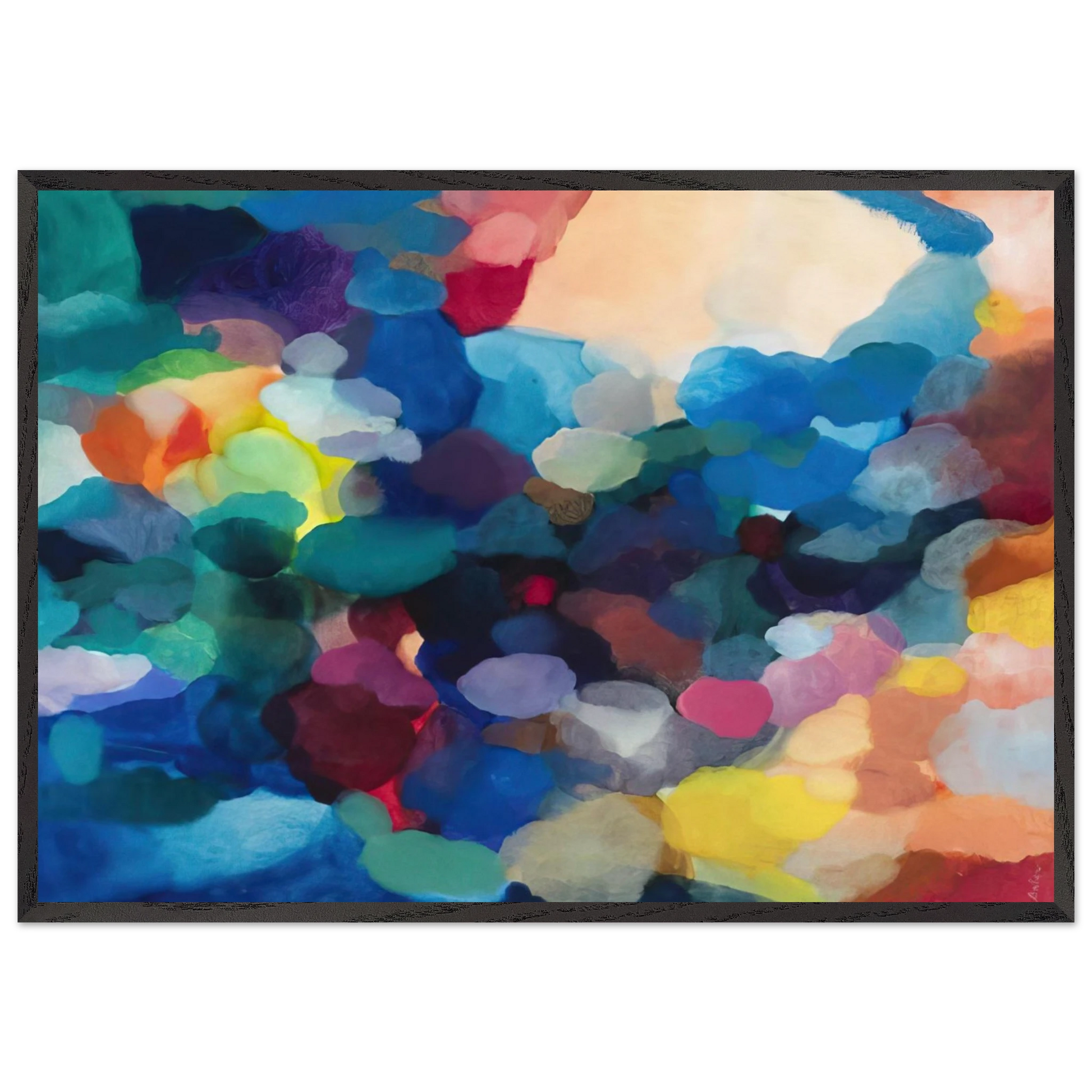 Noble Numbers - Alice Baber 70x100 cm / 28x40 inches Framed Art Print – Black Wooden Frame