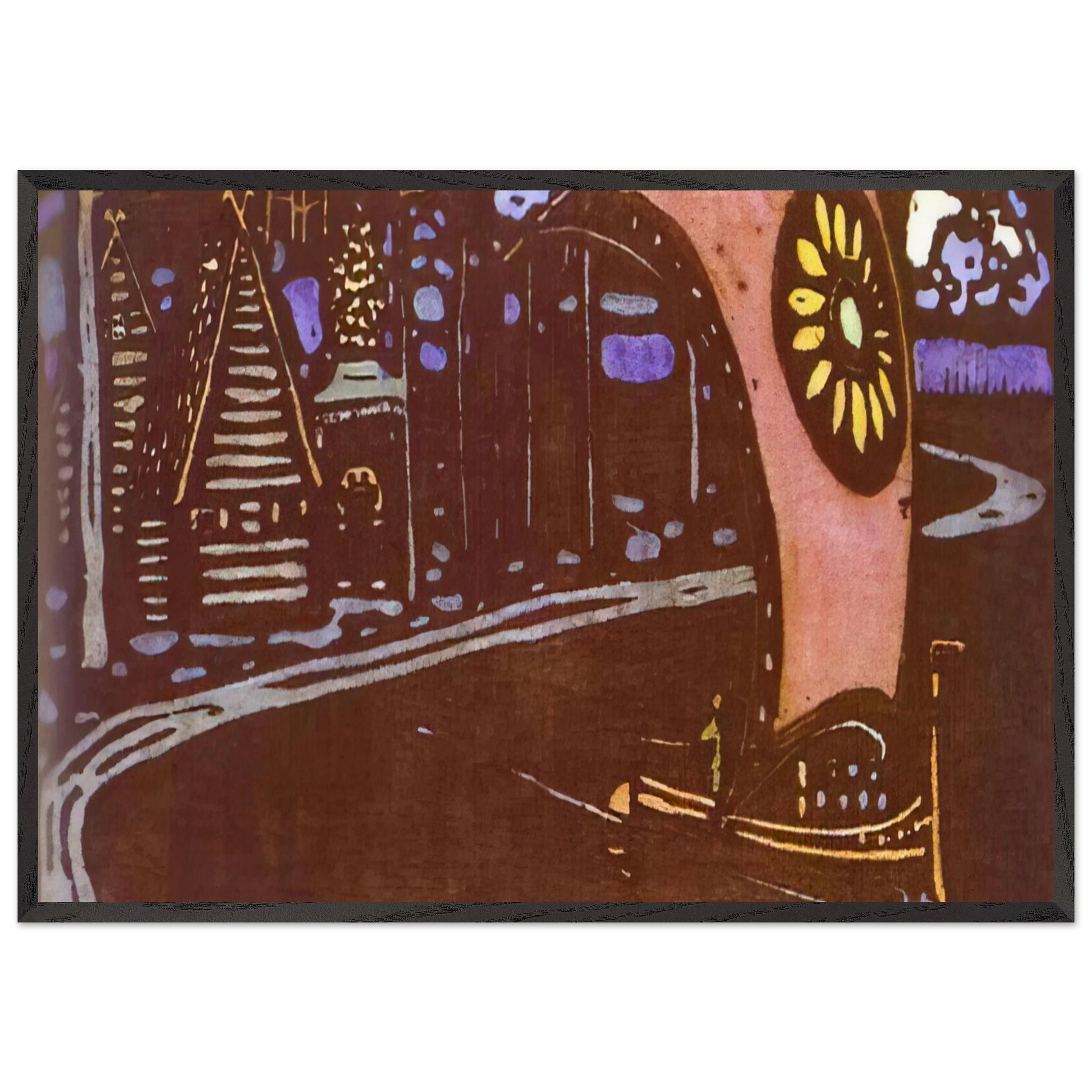 THE GOLDEN SAIL 1903 - Wassily Kandinsky Framed Art Print – Black Wooden Frame - Default Title - -Framed Art Print