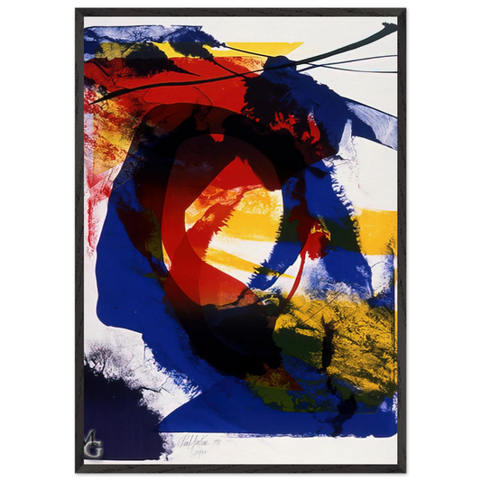 Distance Finding Mozart - 1992 - Paul Jenkins Framed Art Print – Black Wooden Frame - Default Title - -Framed Art Print