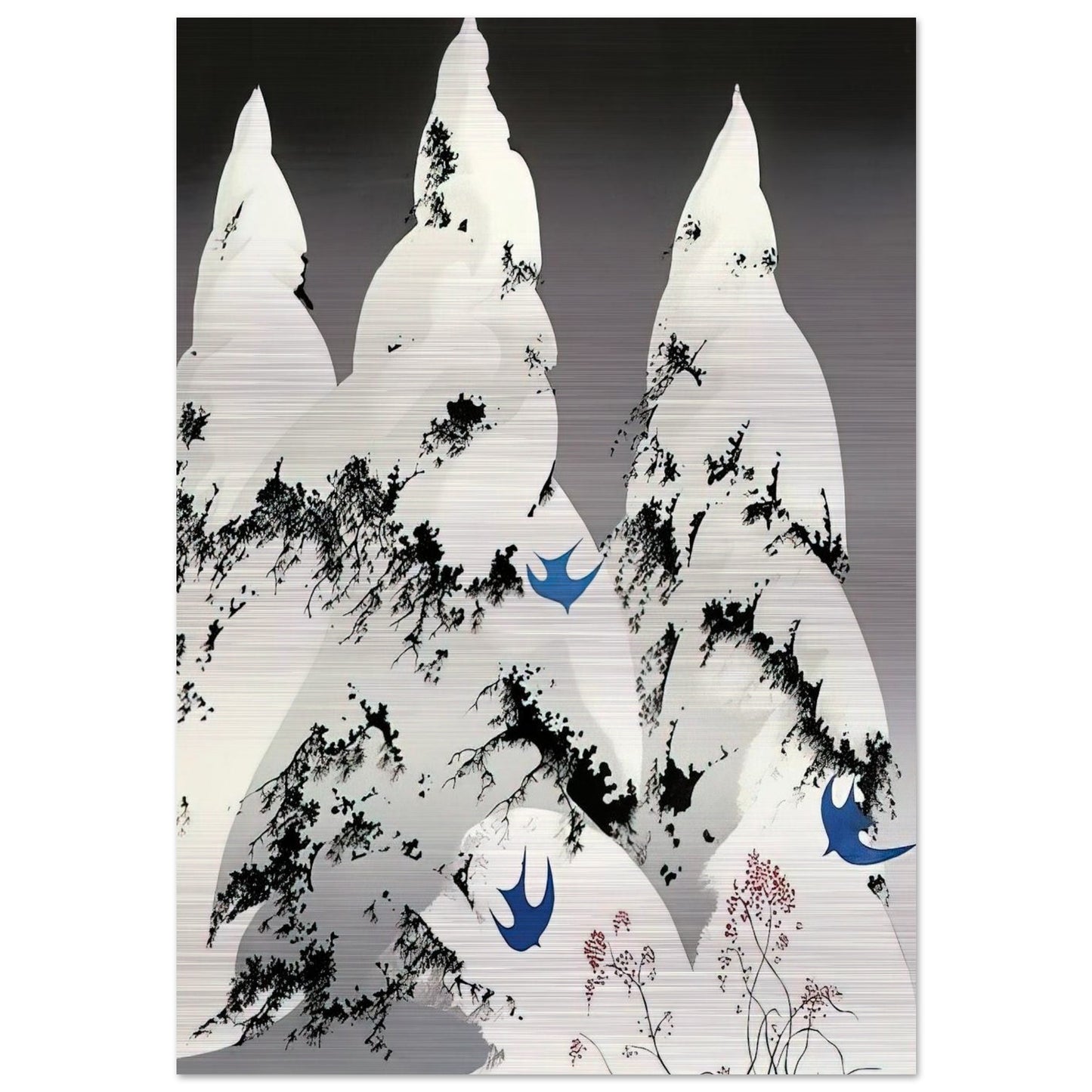 Winter Pine - Eyvind Earle Brushed Aluminum Print - 70x100 cm / 28x40 inches | Eyvind Earle Aluminum Print | Eyvind Earle Prints