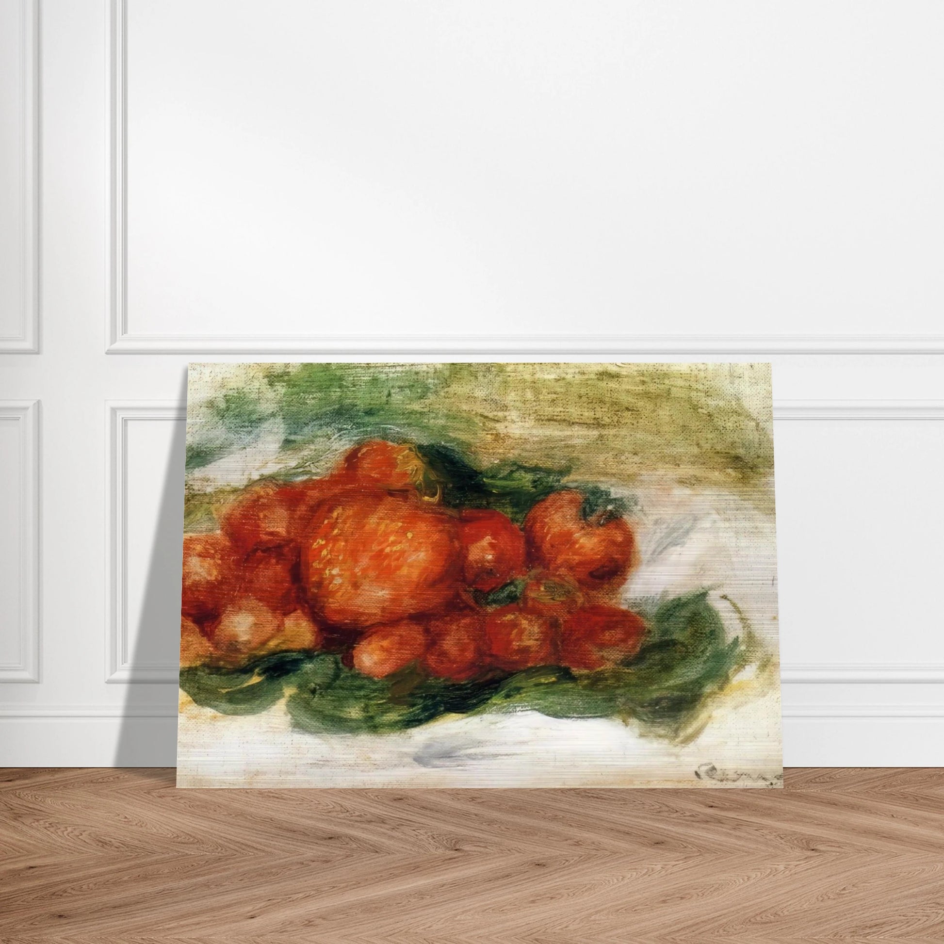Still Life with Strawberries - Pierre-Auguste Renoir Brushed Aluminum Print - 70x100 cm / 28x40 inches | Pierre-Auguste Renoir Aluminum Print | Pierre-Auguste Renoir Prints