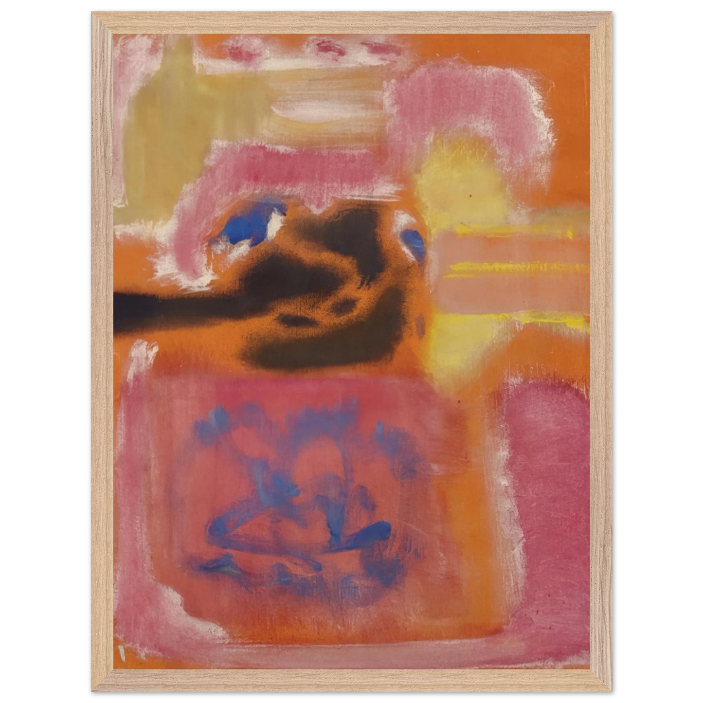 Mark Rothko - No. 9 - 1947 Wall Art - 30x40 cm / 12x16 inches - Premium Wooden Framed Poster With Fine Art Paper - Black frame