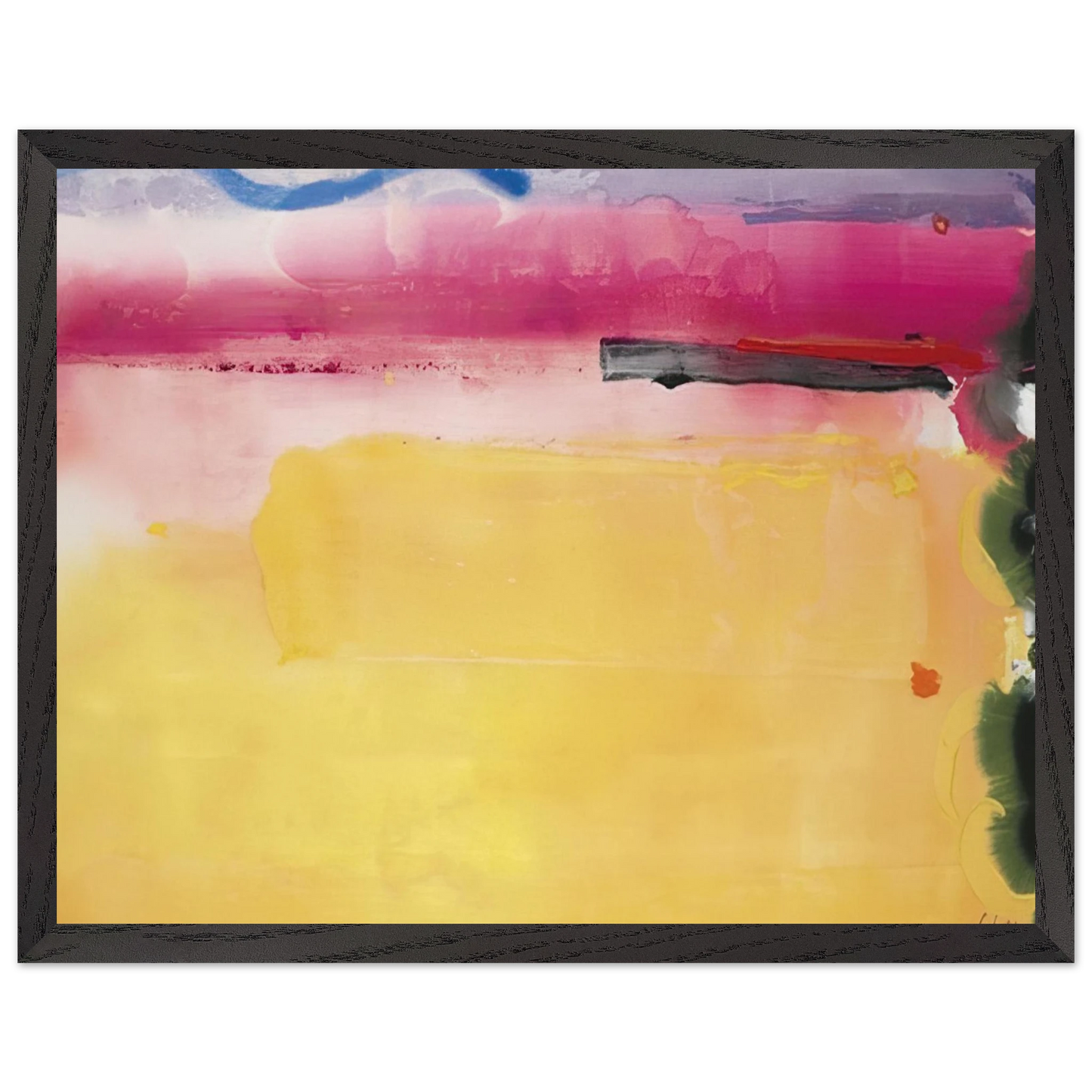 Helen Frankenthaler - Black-Eyed Susan - 1988 Wall art - 27x35 cm / 11x14 inches - Premium Wooden Framed Poster With Fine Art Paper - Wood frame