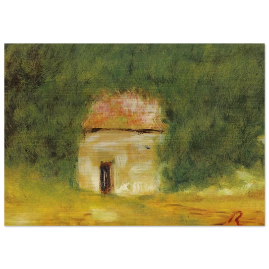 The Little House - Pierre-Auguste Renoir Brushed Aluminum Print - 70x100 cm / 28x40 inches | Pierre-Auguste Renoir Aluminum Print | Pierre-Auguste Renoir Prints