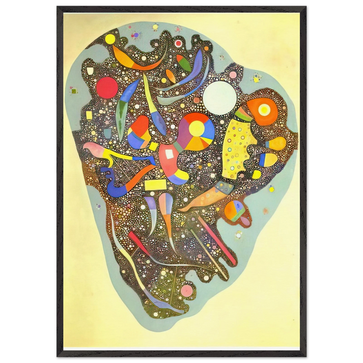 COLOURFUL ENSEMBLE 1938 - Wassily Kandinsky 70x100 cm / 28x40 inches Framed Art Print – Black Wooden Frame