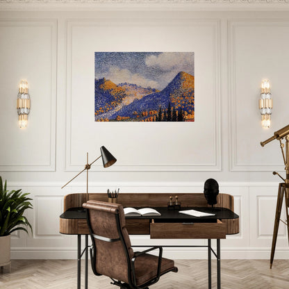 Landscape, the Little Maresque Mountains - Henri-Edmond Cross Brushed Aluminum Print - 70x100 cm / 28x40 inches | Henri-Edmond Cross Aluminum Print | Henri-Edmond Cross Prints