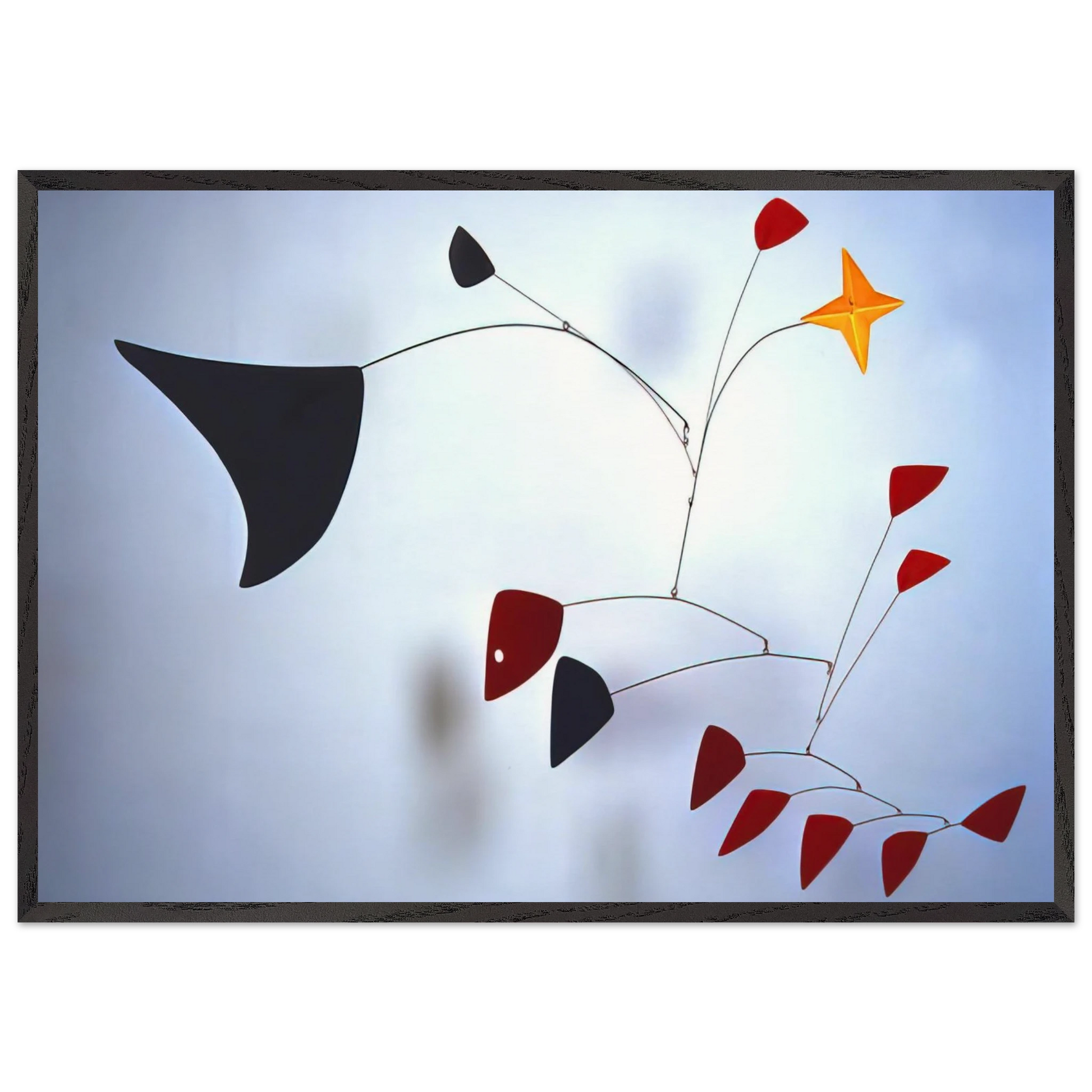 THE STAR 1960 - Alexander Calder Framed Art Print – Black Wooden Frame - Default Title - -Framed Art Print