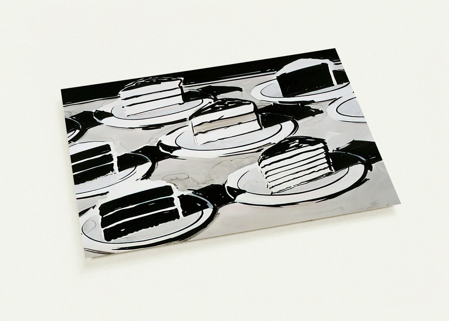 Cake Slices - 1963 By Wayne Thiebaud Pack of 10 Post Cards | Wayne Thiebaud Post Cards | A6 (10.5 x 14.8 cm) - 4.1 x 5.8 inches