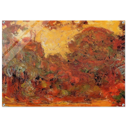 The House Seen from the Rose Garden - claude monet Acrylic Print - 70x100 cm / 28x40″ inches | claude monet Wall Art | claude monet Prints