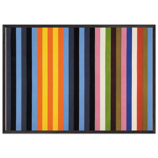 Flower Machine - 1964 - Gene Davis Framed Art Print – Black Wooden Frame - Default Title - -Framed Art Print