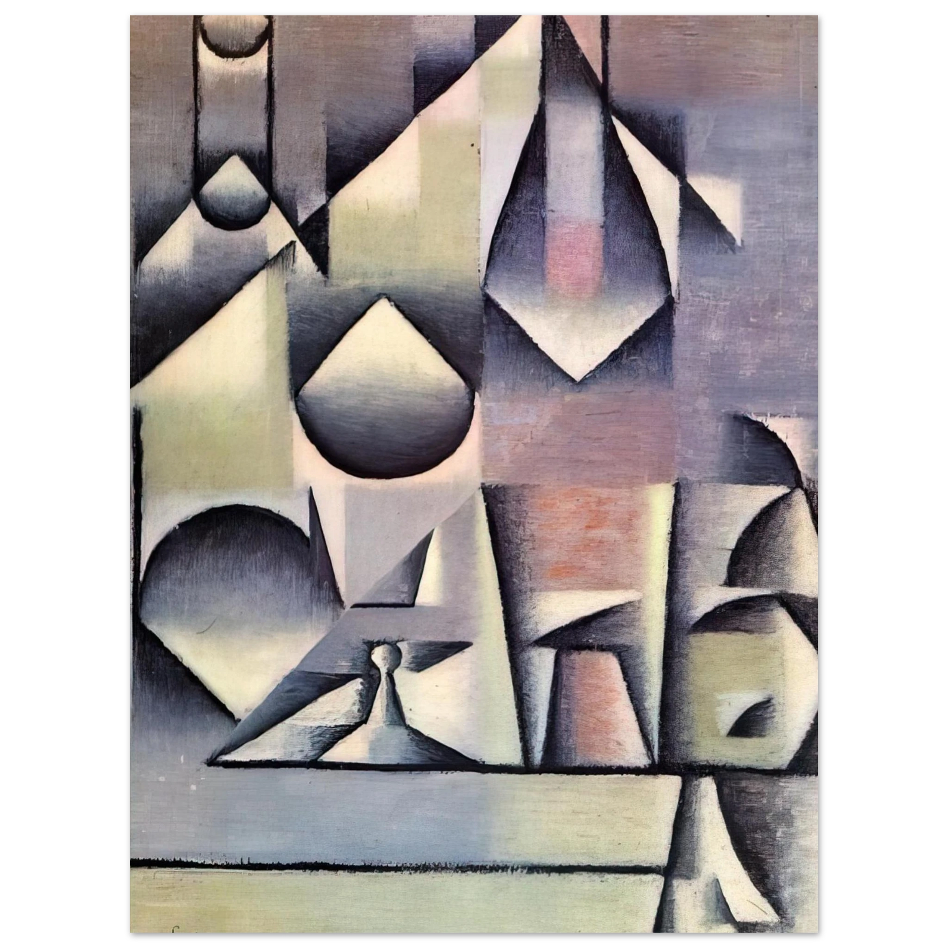 Juan Gris - BOTTLE AND PITCHER Fine Art Poster - Default Title