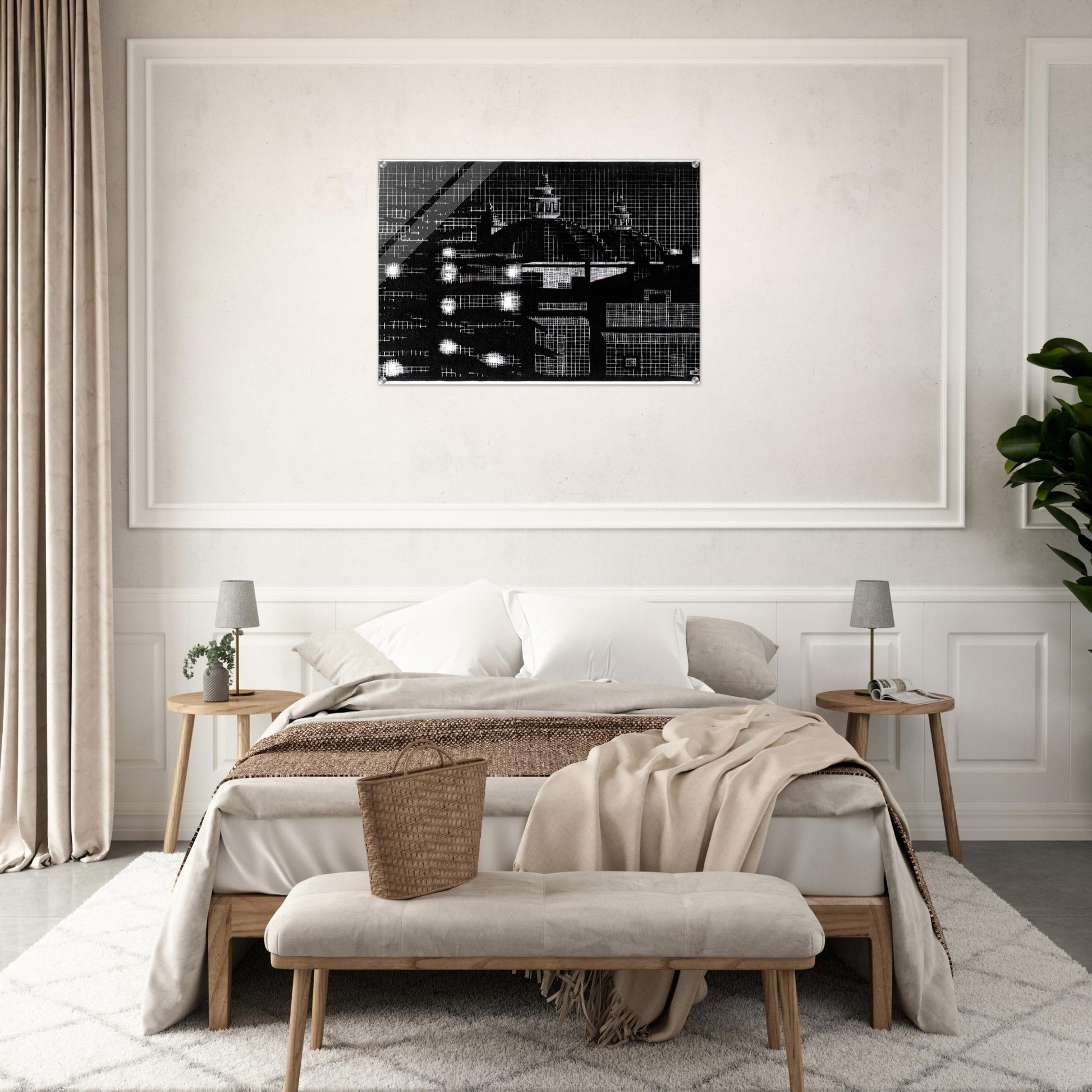 NOCTURNAL ROME 5 - MC Escher Acrylic Print - 70x100 cm / 28x40″ inches | MC Escher Wall Art | MC Escher Prints