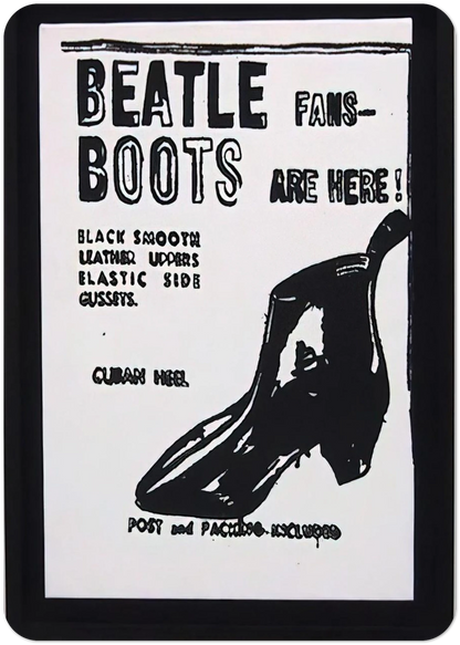 Beatle Boots By Andy Warhol Pack of 10 Post Cards | Andy Warhol Post Cards | A6 (10.5 x 14.8 cm) - 4.1 x 5.8 inches