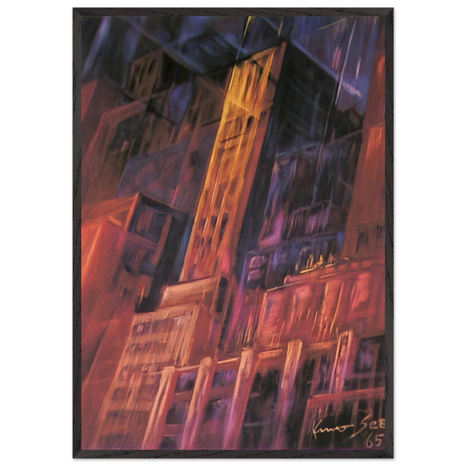 Untitled - 1965 N5 - Konrad Zuse Framed Art Print – Black Wooden Frame - Default Title - -Framed Art Print