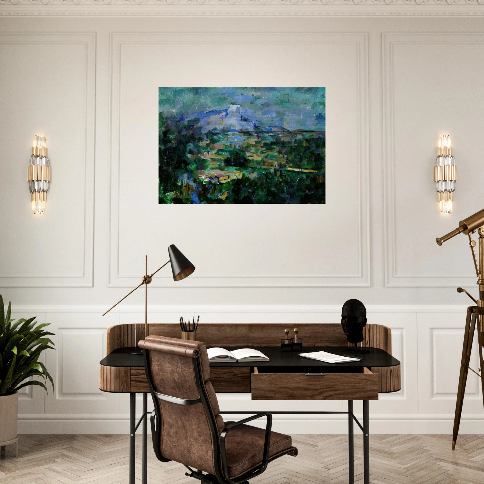 Montagne Sainte-Victoire from Lauves - Paul Cézanne Brushed Aluminum Print - 70x100 cm / 28x40 inches | Paul Cézanne Aluminum Print | Paul Cézanne Prints