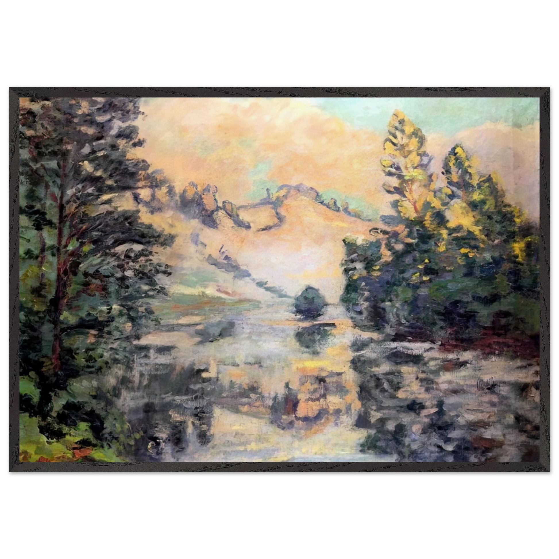 Landscape of Creuse - 1897 - Armand Guillaumin Framed Art Print – Black Wooden Frame - Default Title - -Framed Art Print