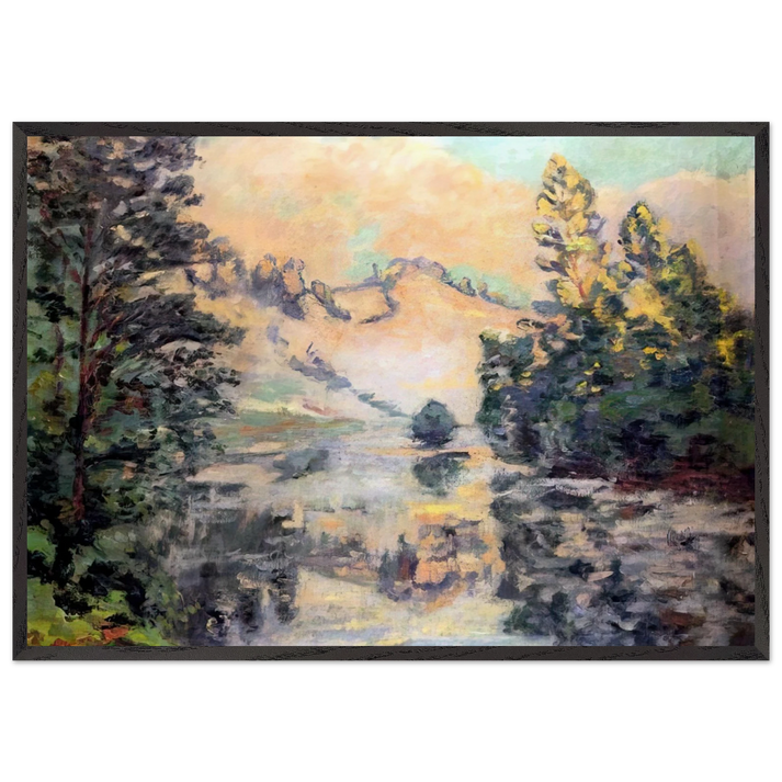 Landscape of Creuse - 1897 - Armand Guillaumin 70x100 cm / 28x40 inches Framed Art Print – Black Wooden Frame