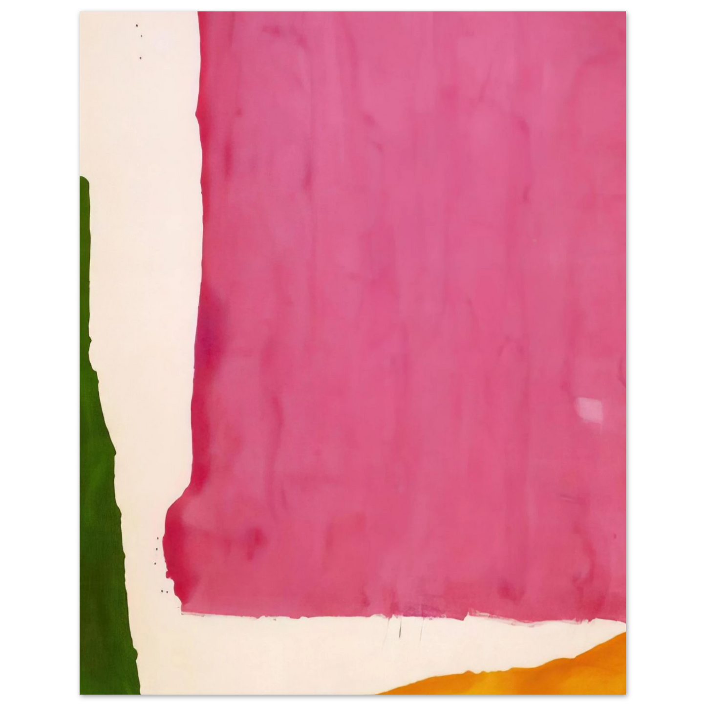Helen Frankenthaler - Mauve District - 1966 Wall art - 27x35 cm / 11x14 inches - Premium Wooden Framed Poster With Fine Art Paper - White frame
