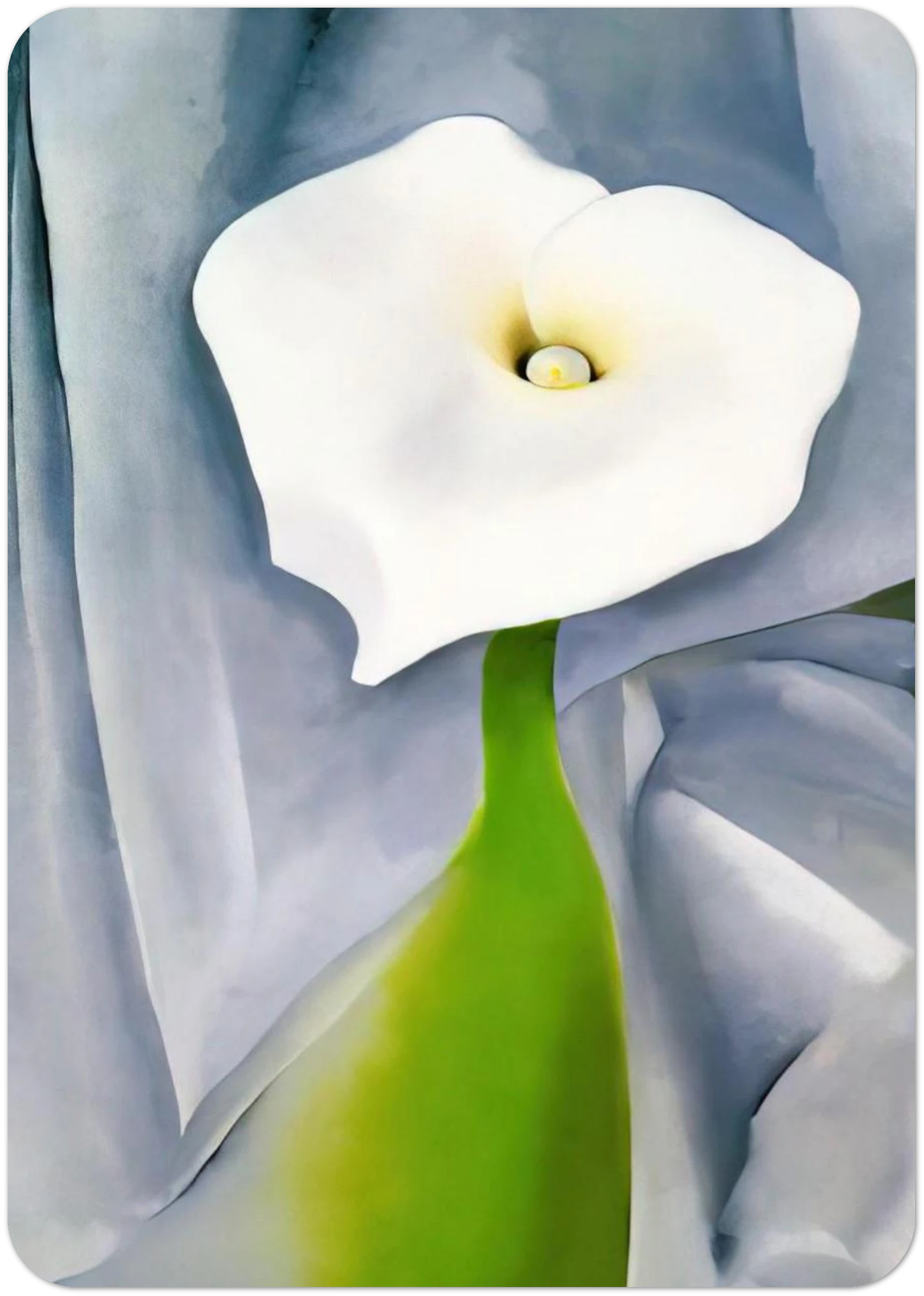 Calla Lily on Grey By Georgia O'Keeffe Pack of 10 Post Cards | Georgia O'Keeffe Post Cards | A6 (10.5 x 14.8 cm) - 4.1 x 5.8 inches