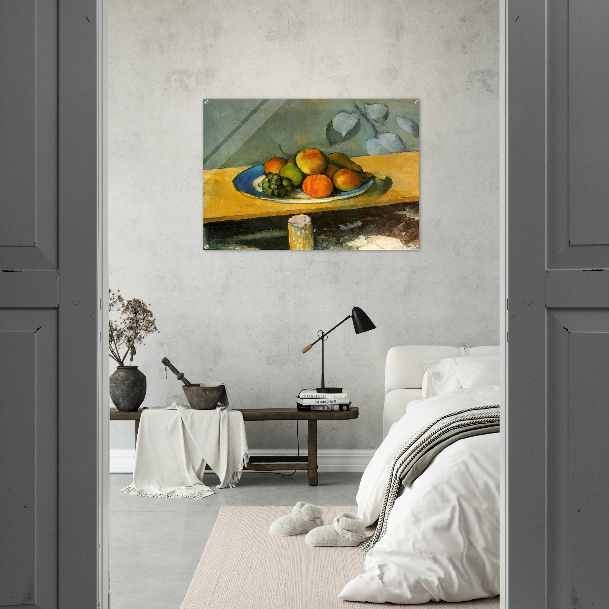 Apples, Pears and Grapes - Paul Cézanne Acrylic Print - 70x100 cm / 28x40″ inches