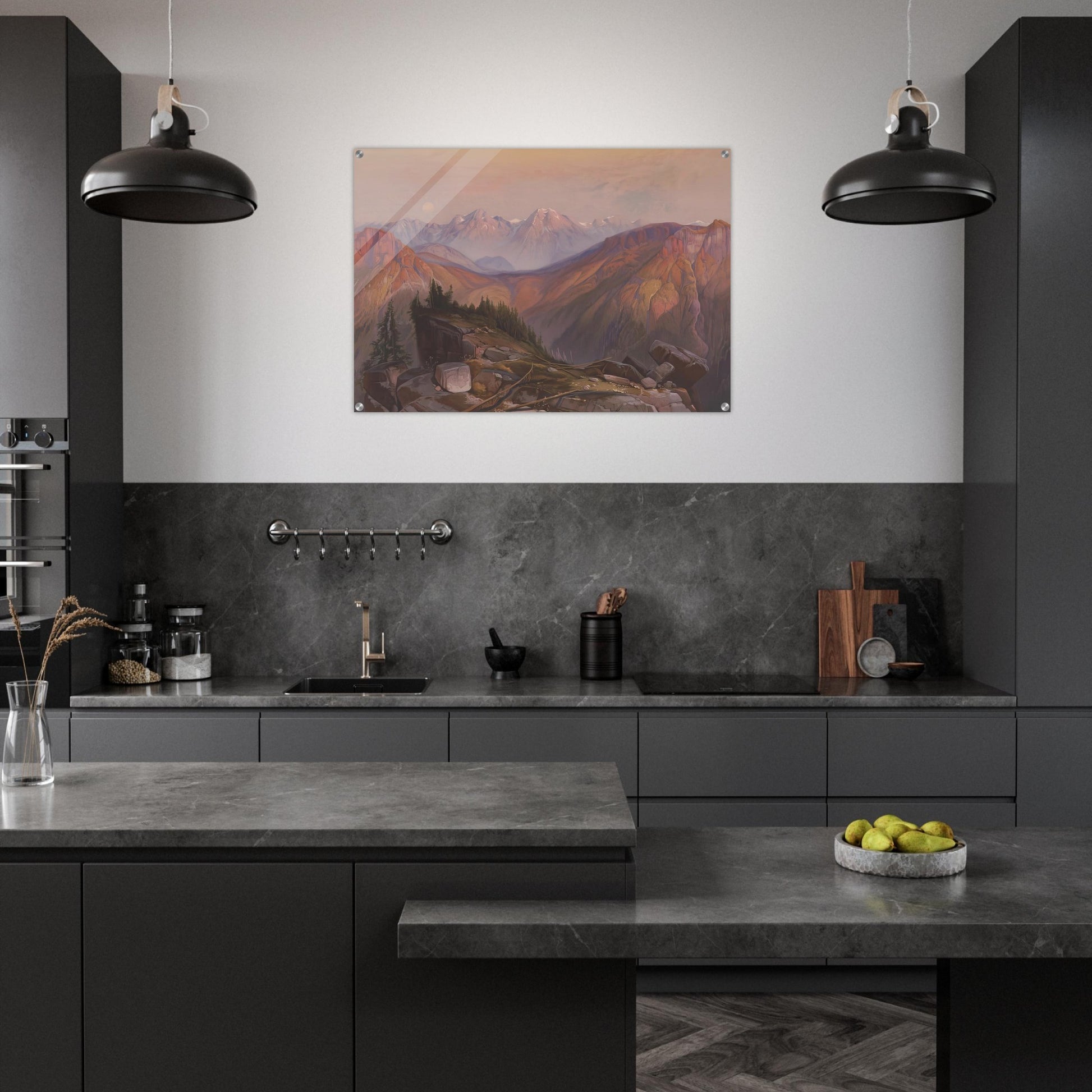 Lower Yellowstone Range - Thomas Moran Acrylic Print - 70x100 cm / 28x40″ inches