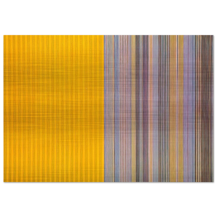 Half Lemon - 1969 - Gene Davis Brushed Aluminum Print - 70x100 cm / 28x40 inches | Gene Davis Aluminum Print | Gene Davis Prints