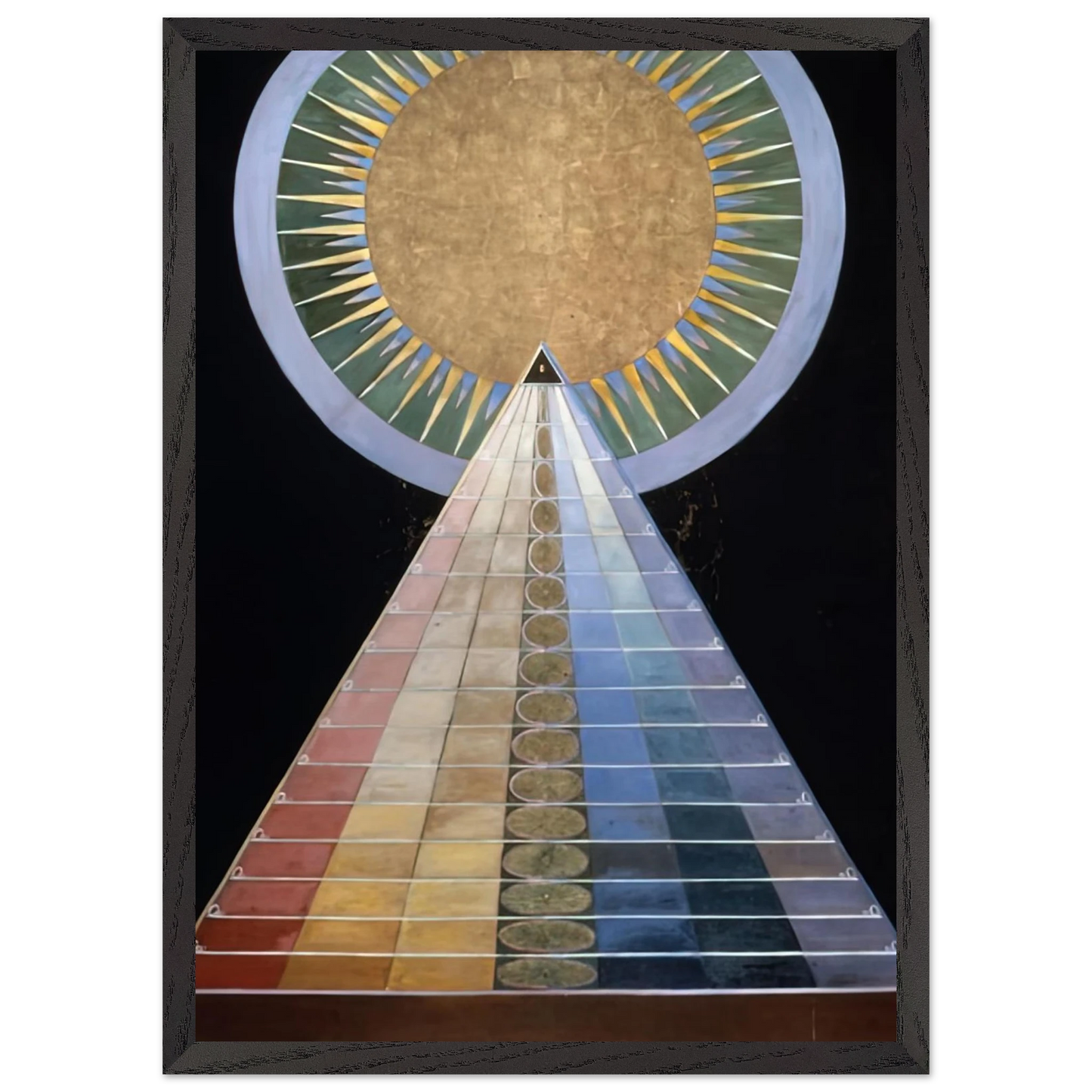 Hilma af Klint - ALTAR PAINTING 1915 Wall art - 70x100 cm / 28x40 Inches - Premium Wooden Framed Poster With Fine Art Paper - Black frame