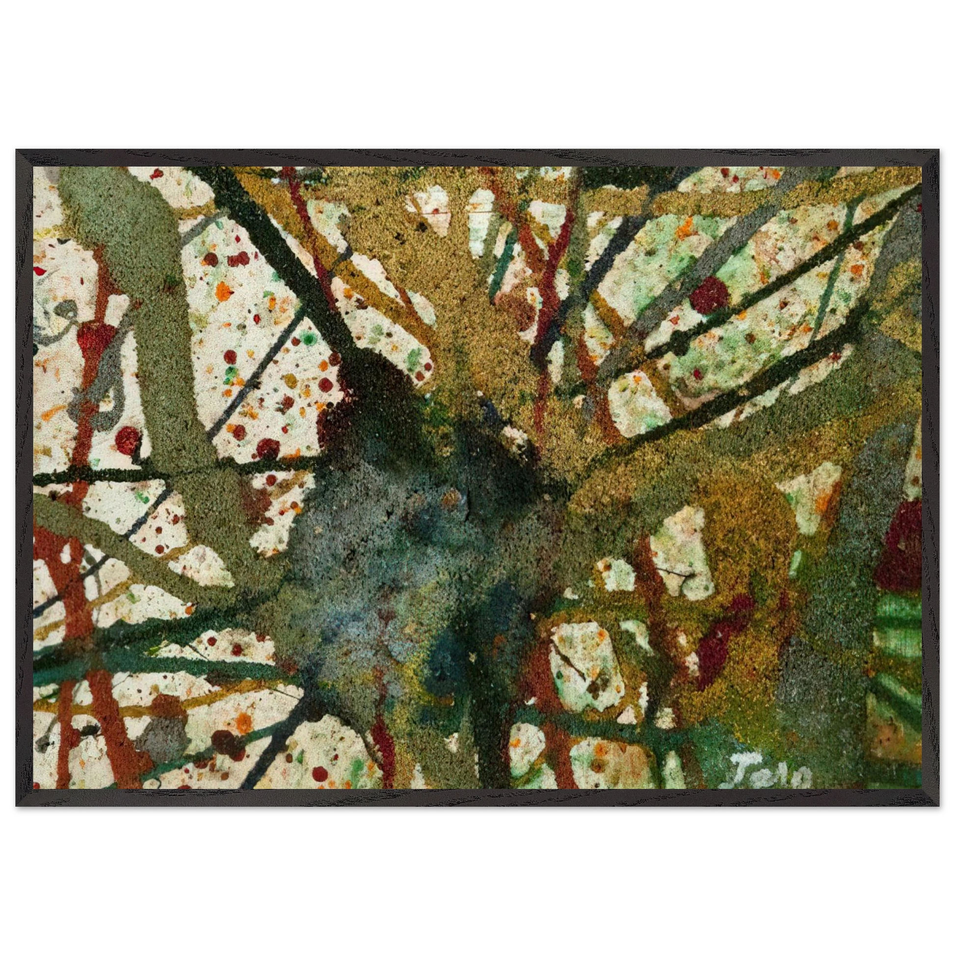 UNTITLED 1972 1 - Taro Yamamoto Framed Art Print – Black Wooden Frame - Default Title - -Framed Art Print