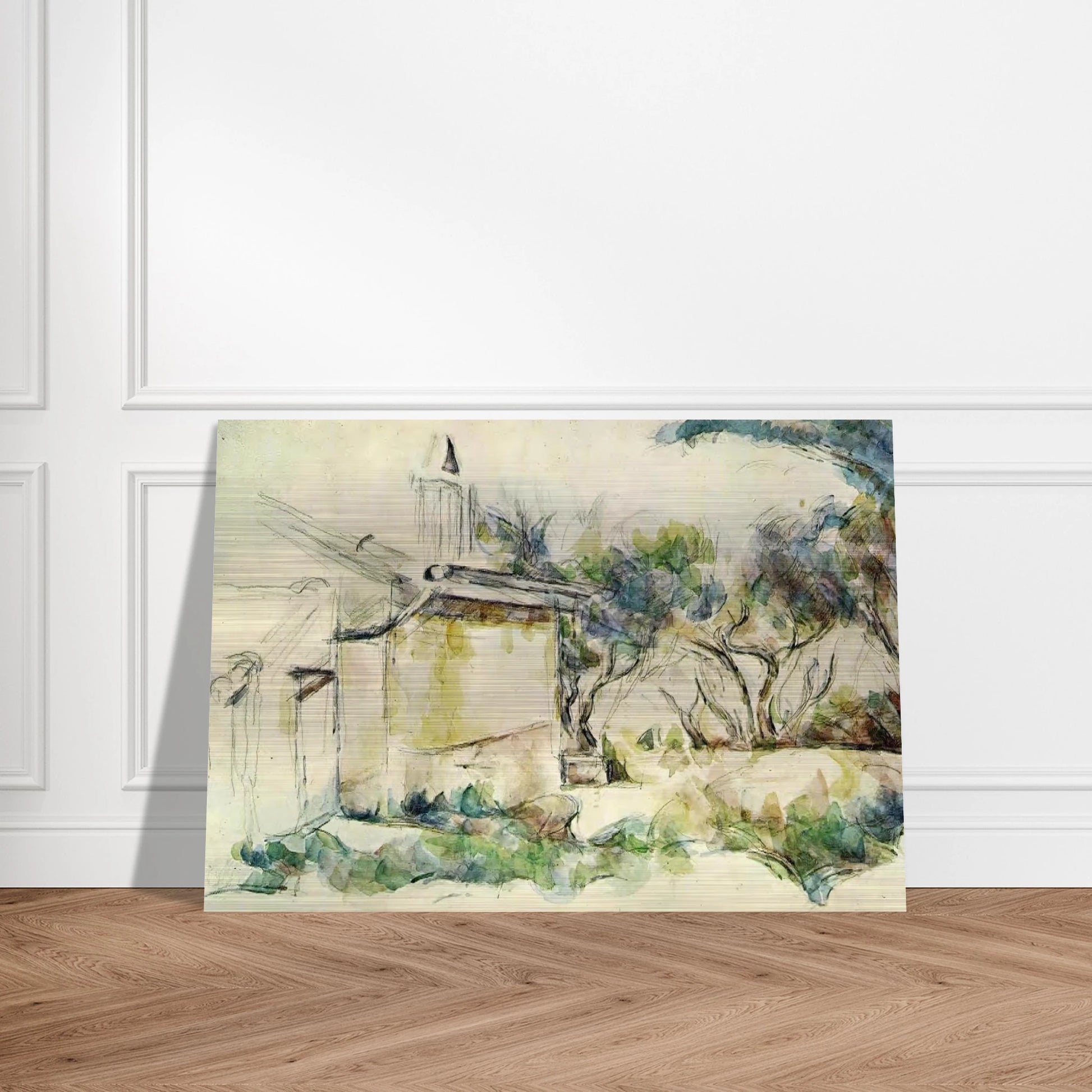 Jourdan's Cottage - Paul Cézanne Brushed Aluminum Print - 70x100 cm / 28x40 inches | Paul Cézanne Aluminum Print | Paul Cézanne Prints