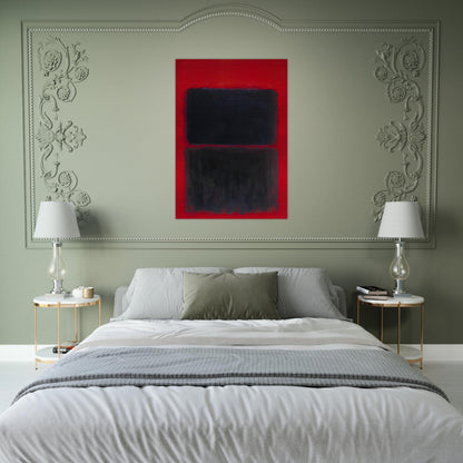 Light Red Over Black - 1957 - Mark Rothko Brushed Aluminum Print - 70x100 cm / 28x40 inches | Mark Rothko Aluminum Print | Mark Rothko Prints