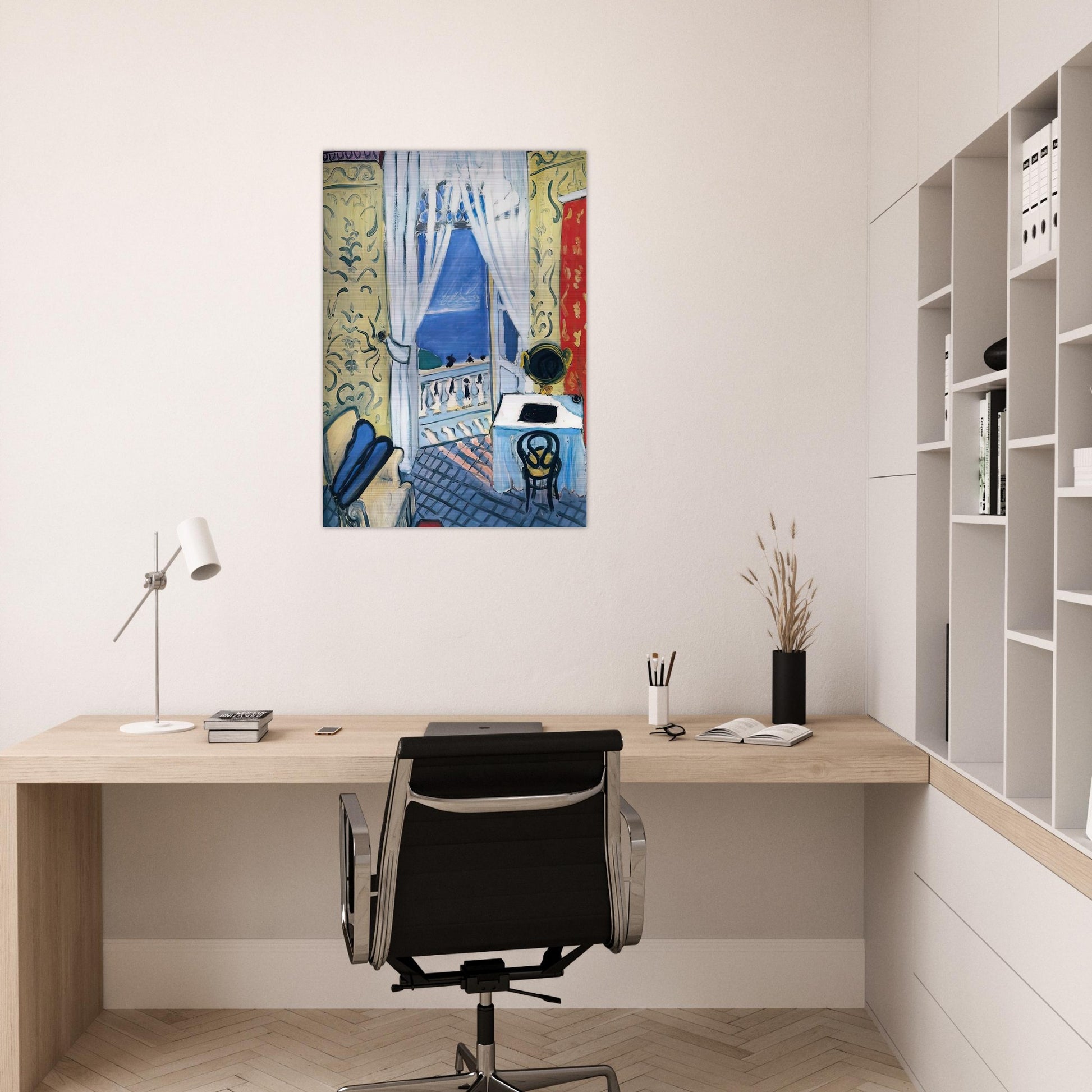INTERIOR WITH A VIOLIN CASE 1919 - Henri Matisse Brushed Aluminum Print - 70x100 cm / 28x40 inches | Henri Matisse Aluminum Print | Henri Matisse Prints