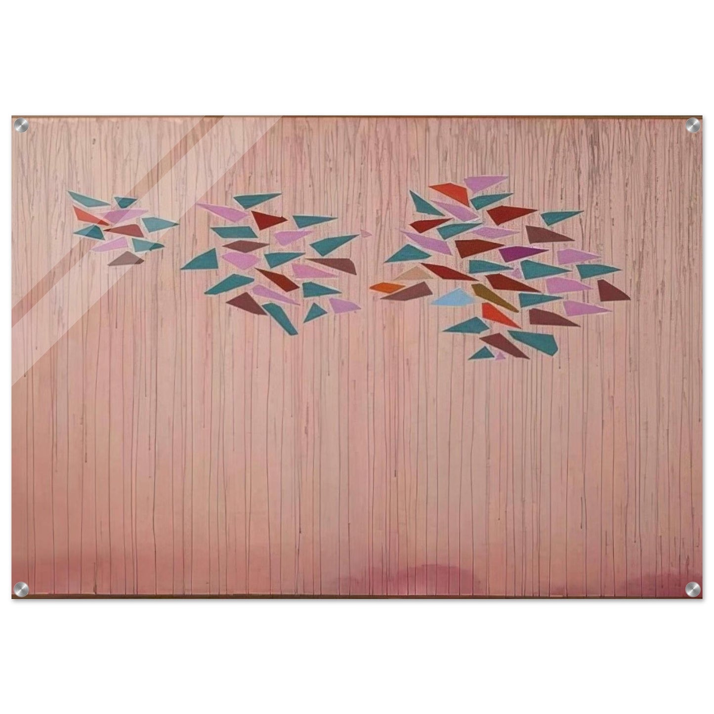 Colors on Gray Pink - 1976 - Robert Goodnough Acrylic Print - 70x100 cm / 28x40″ inches | Robert Goodnough Wall Art | Robert Goodnough Prints