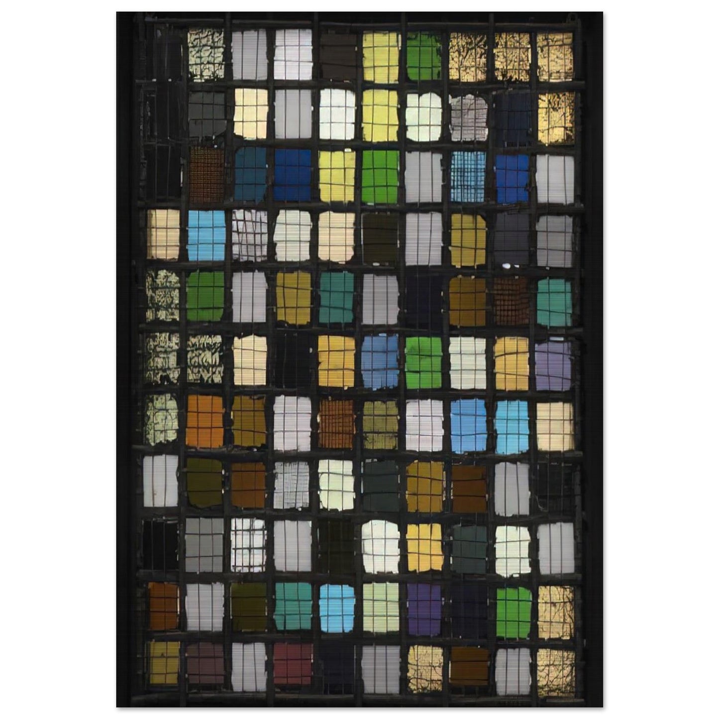 GRID MOUNTED 1921 - Josef Albers Brushed Aluminum Print - 70x100 cm / 28x40 inches | Josef Albers Aluminum Print | Josef Albers Prints