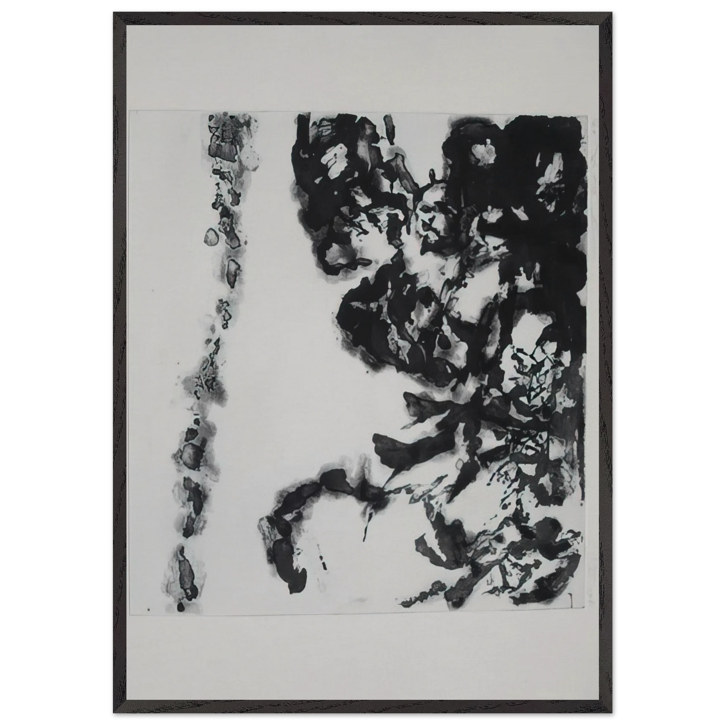 EULOGY ON THE EXTREMELY DELICATE THINGS 1993 - Zao Wou-Ki Framed Art Print – Black Wooden Frame - Default Title - -Framed Art Print