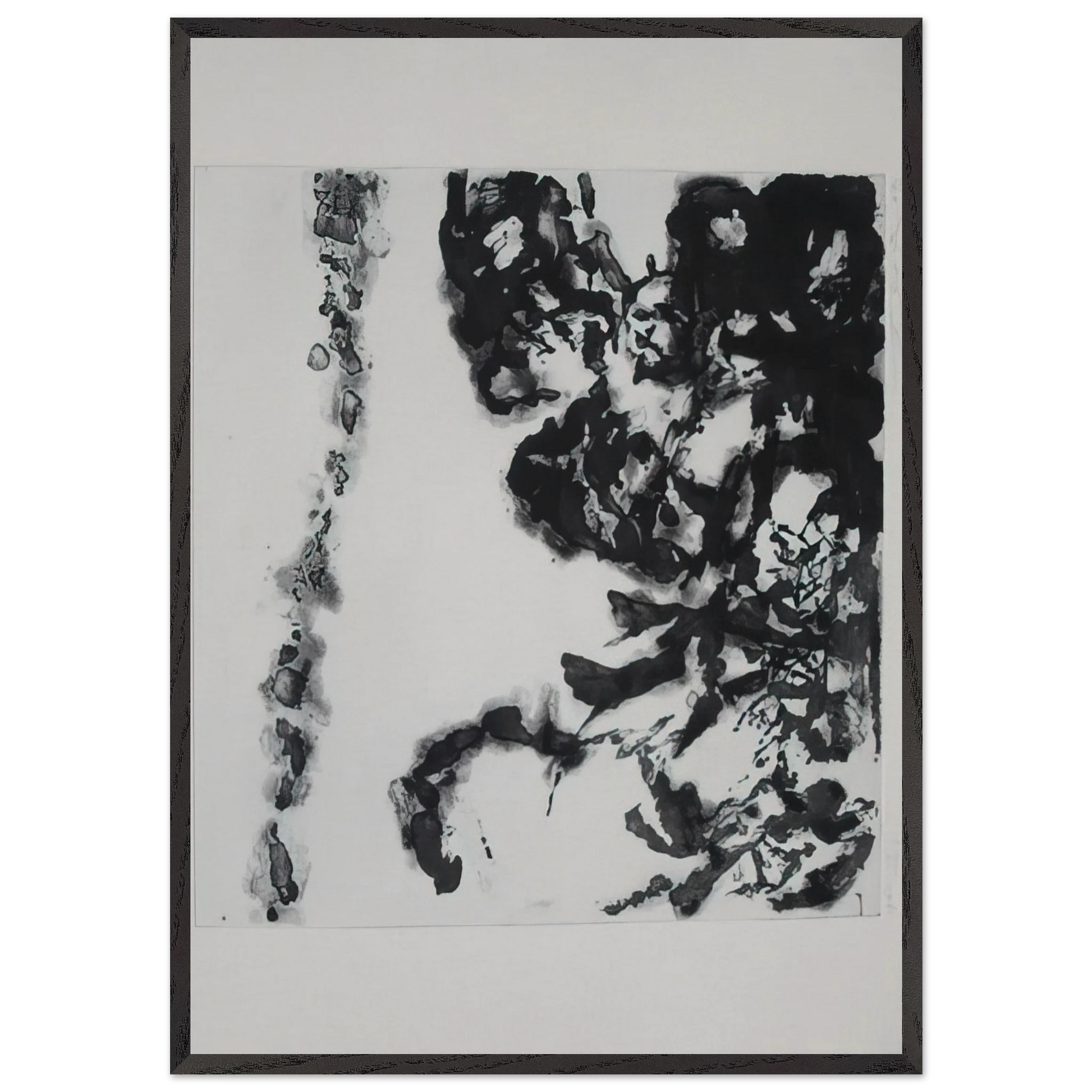 EULOGY ON THE EXTREMELY DELICATE THINGS 1993 - Zao Wou-Ki Framed Art Print – Black Wooden Frame - Default Title - -Framed Art Print