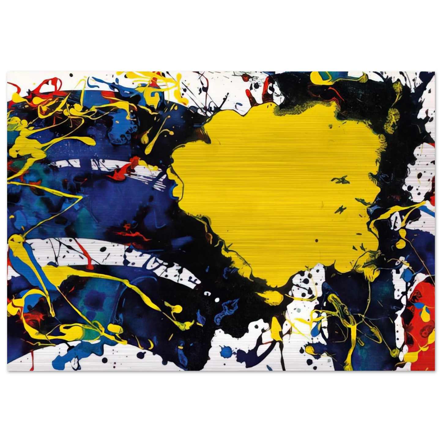 Untitled  SFP94-135  SFF 1805  - Sam Francis Brushed Aluminum Print - 70x100 cm / 28x40 inches | Sam Francis Aluminum Print | Sam Francis Prints